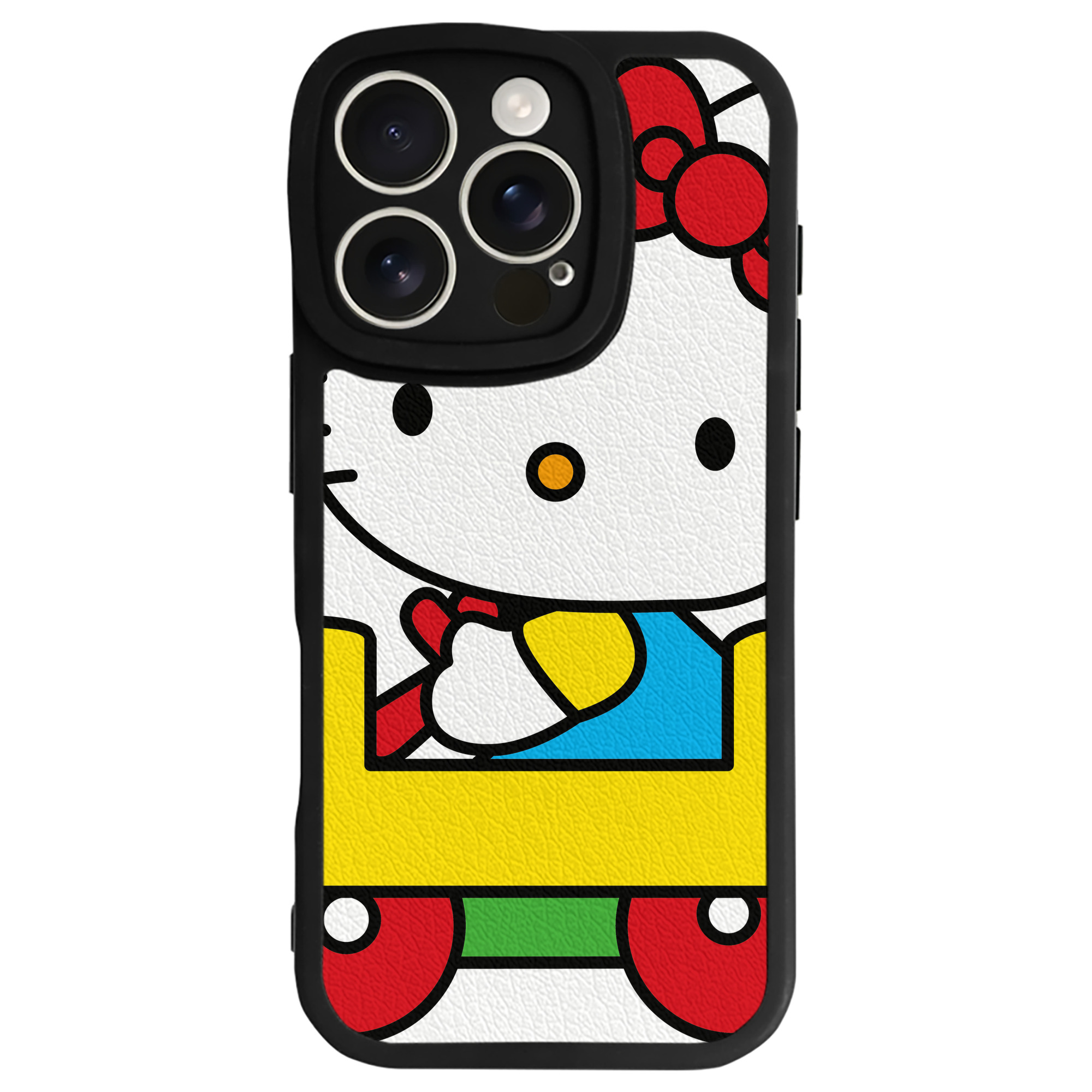（画像用） Hello Kitty ハローキティ 【iPhone 16シリーズ対応】シリコンスマホケース（レザー調） 材質：シリコン